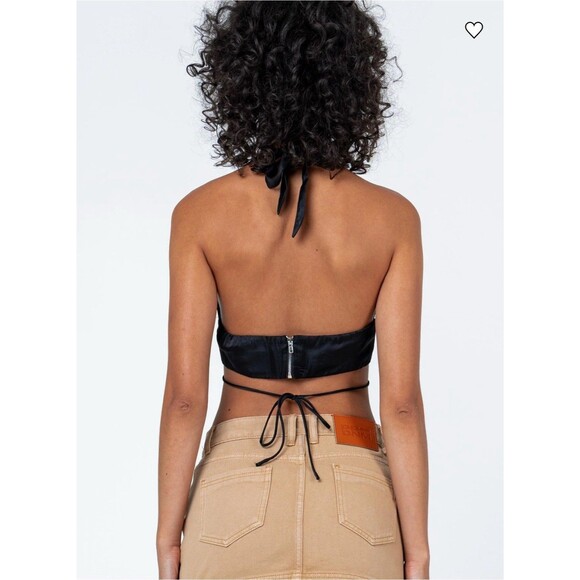 The Princess Polly Josiah Top in black Festival Grunge - Picture 2 of 8